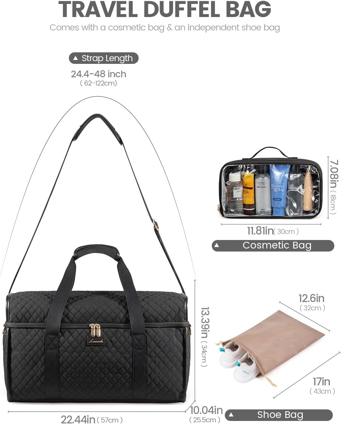 XL Weekender Reisetasche - Wasserabweisend & 180° Öffnung - bis zu 32,9% Rabatt