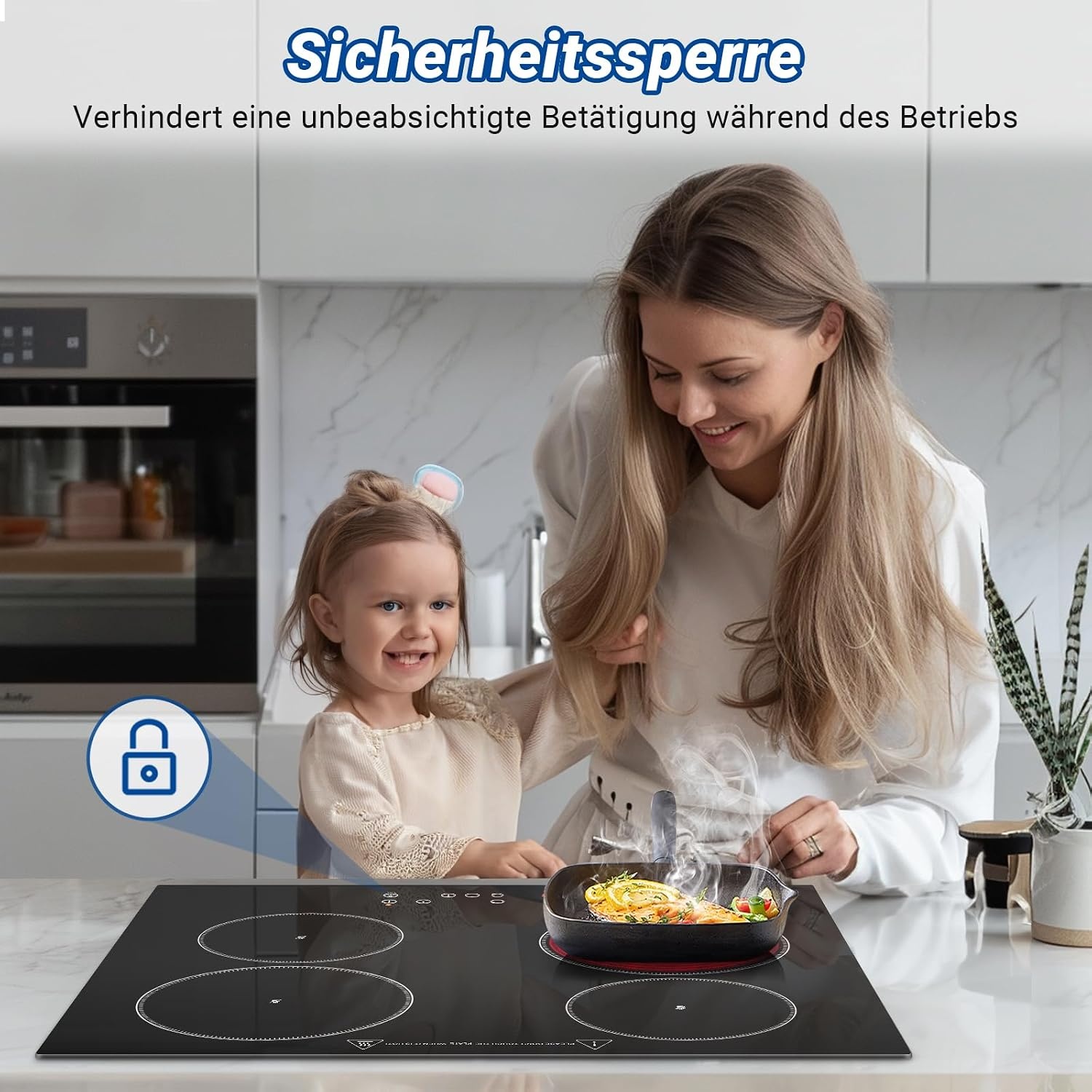 Glaskeramik-Kochfeld 60cm, 4 Zonen, 9 Stufen, Touch - Jetzt bis zu 34,8% sparen