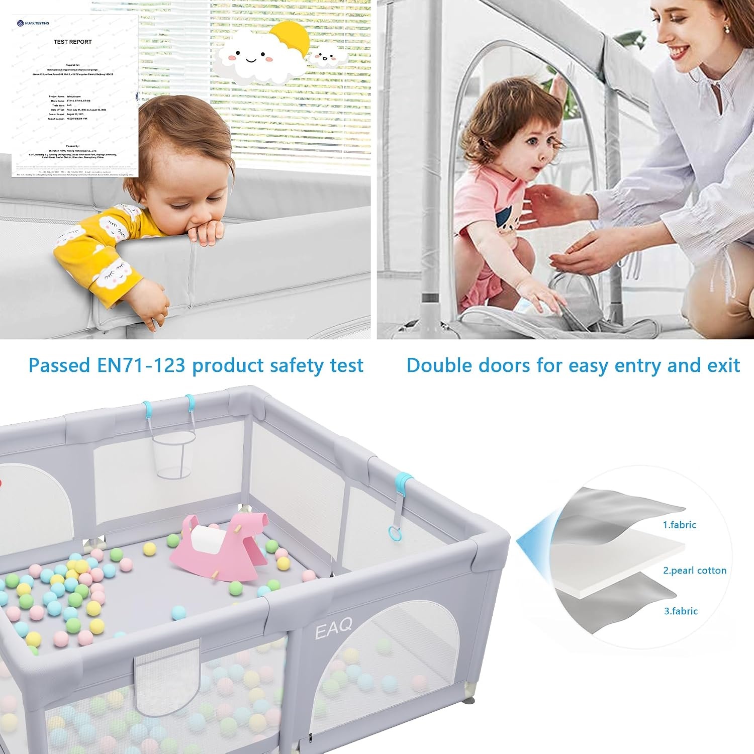 Baby-Laufgitter & Spielmatte - Sicher & Stabil - Bis zu 34% Rabatt