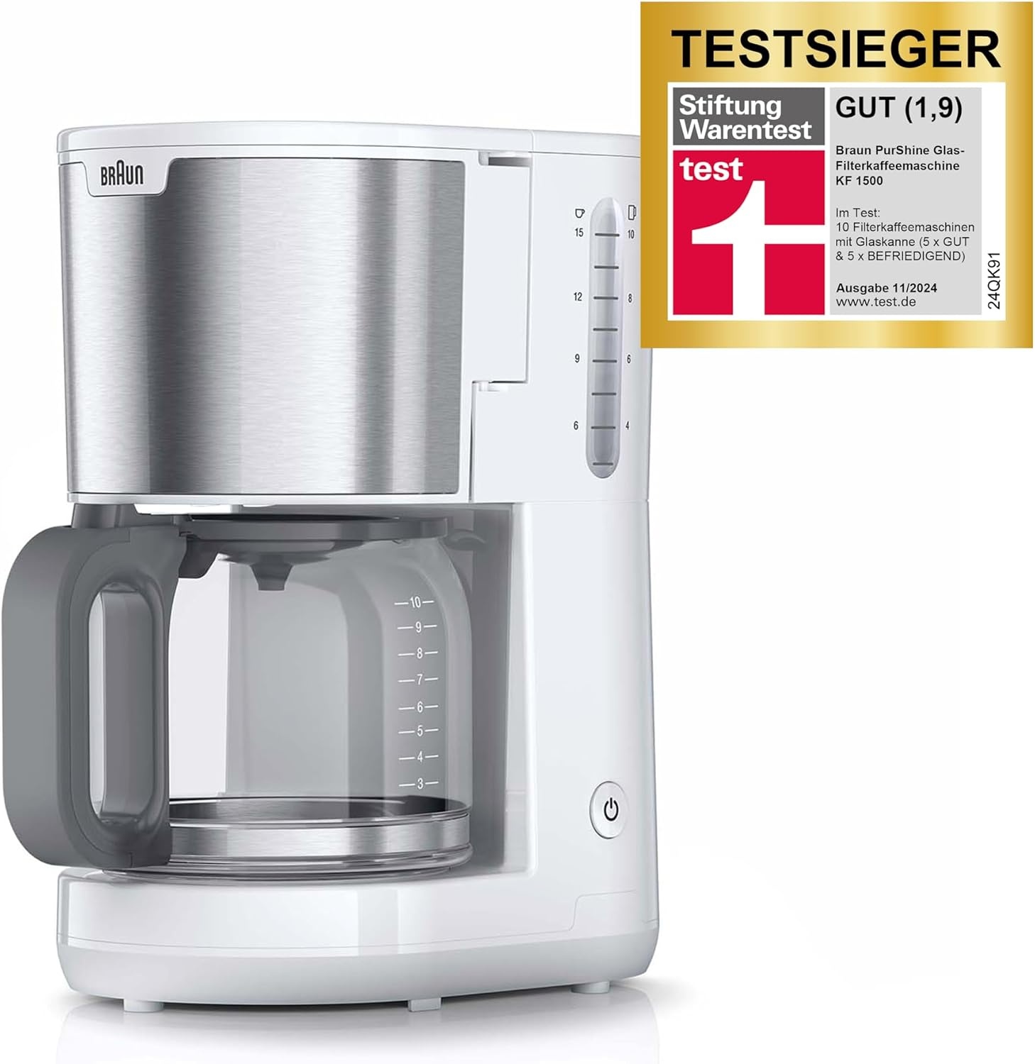 Filterkaffeemaschine 1,2L Thermokanne 1000W - Weiß - Sparen Sie bis zu 29%