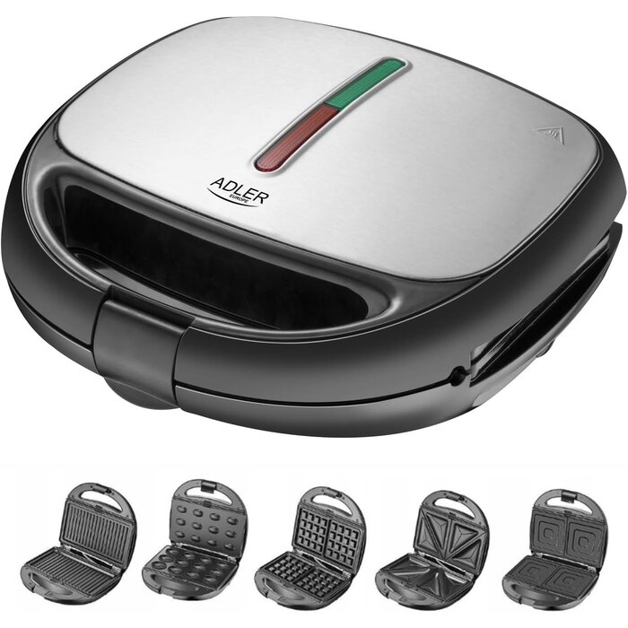5-in-1 Multifunktions-Sandwichmaker 1200 W - Sparen Sie bis zu 33%
