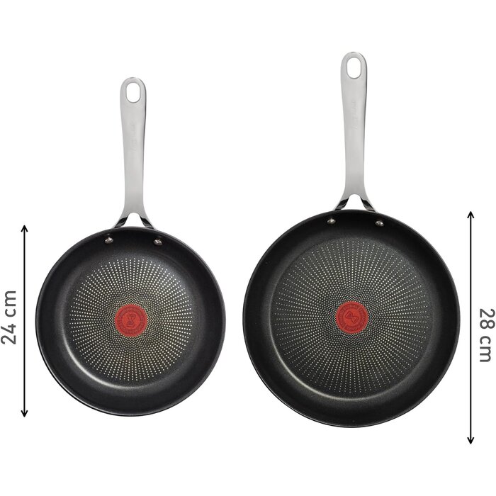 Pfannenset 24 cm & 28 cm Antihaftbeschichtet - Induktionsgeeignet bis zu 29% Rabatt