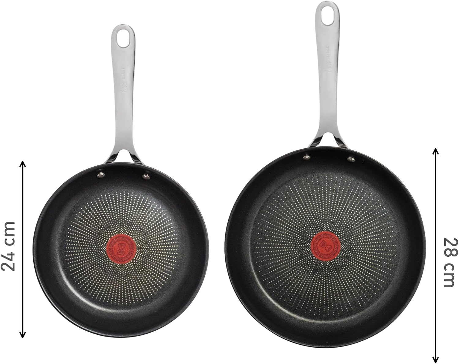 Pfannenset 24 cm & 28 cm Antihaftbeschichtet - Induktionsgeeignet bis zu 29% Rabatt