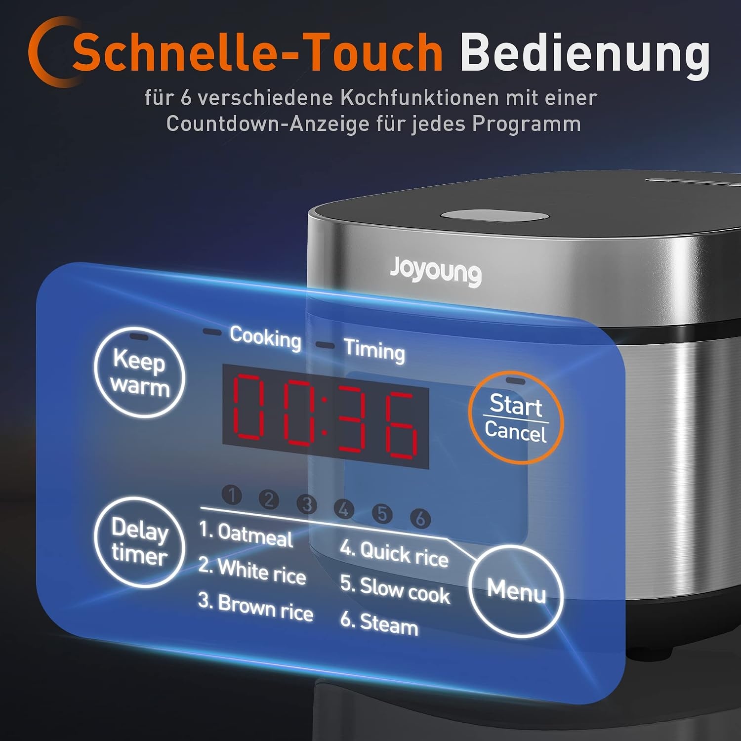 Multifunktions-Reiskocher 4L mit 860W & Timer - jetzt bis zu 29% sparen