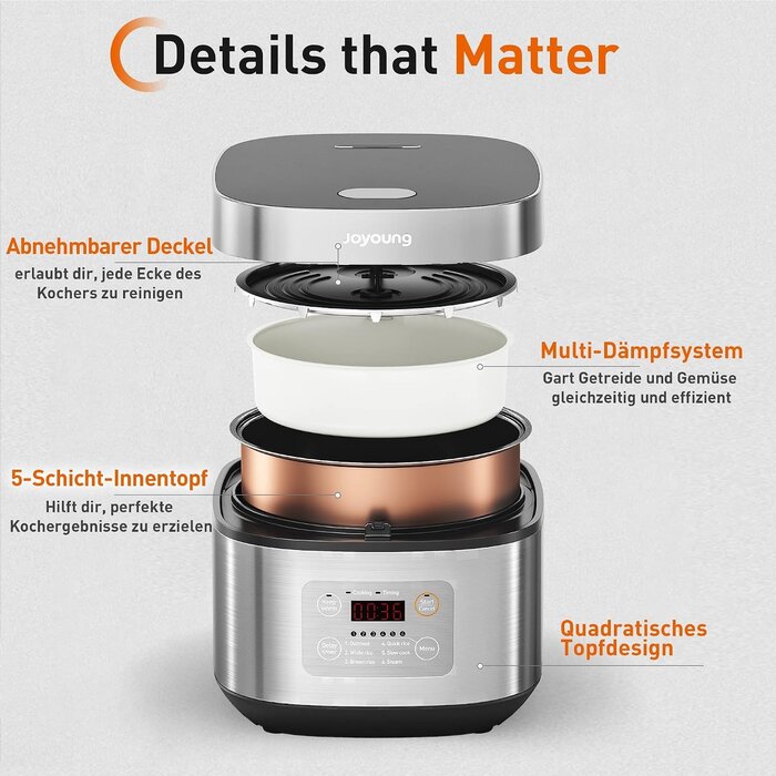 Multifunktions-Reiskocher 4L mit 860W & Timer - jetzt bis zu 29% sparen