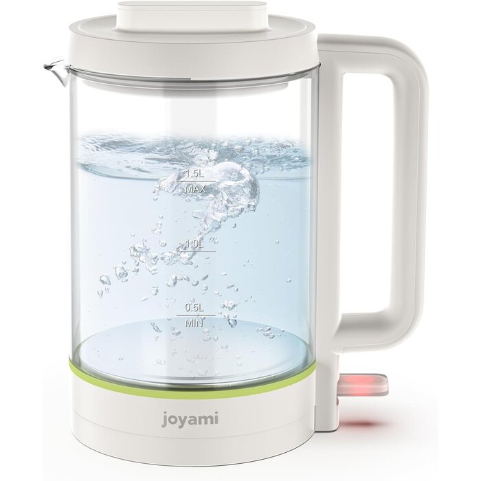 Elektrischer Glas-Wasserkocher 1,5L - 1500W - Weiß - jetzt bis zu 26% günstiger