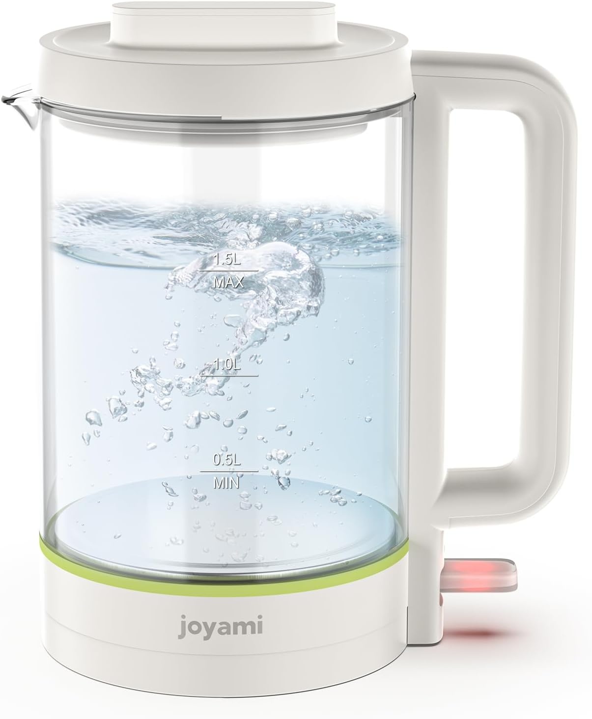 Elektrischer Glas-Wasserkocher 1,5L - 1500W - Weiß - jetzt bis zu 26% günstiger