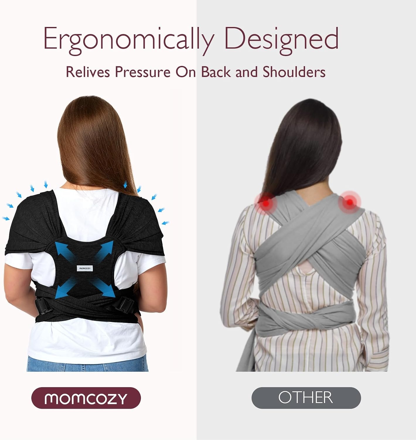 Ergonomische Babytrage - für Neugeborene bis 15 kg - Dunkelgrau - bis zu 34% sparen