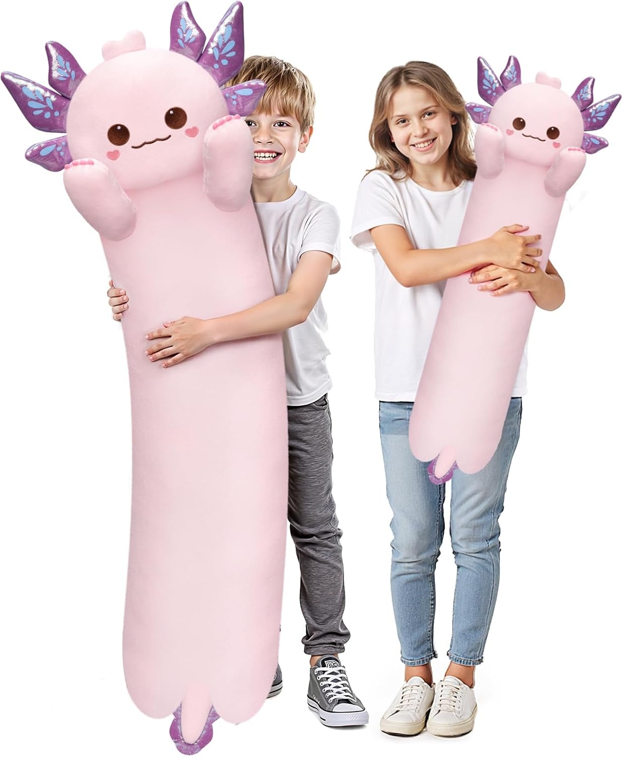 Langes Plüsch-Katzenkissen 130 cm - Orange, flauschig, bis zu 33% reduziert