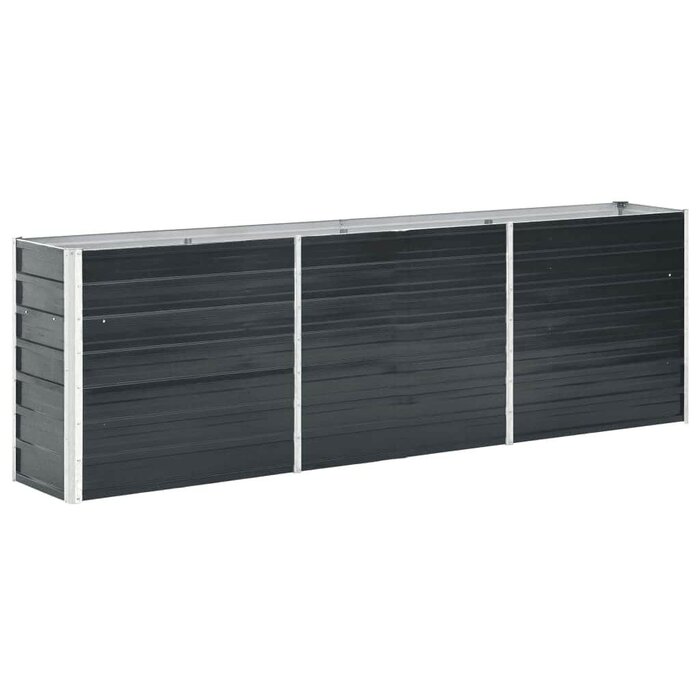 Vidaxl Hochbeet aus verzinktem Stahl 240x40x77cm Anthrazit - bis zu 45% günstiger