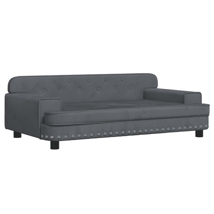 Vidaxl Luxus Hundesofa aus Samt - Dunkelgrau - 90x53 cm - bis zu 45% Rabatt