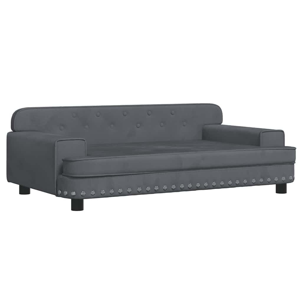 Vidaxl Luxus Hundesofa aus Samt - Dunkelgrau - 90x53 cm - bis zu 45% Rabatt