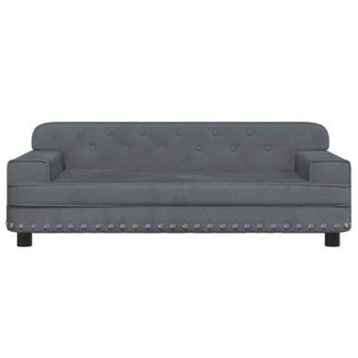 Vidaxl Luxus Hundesofa aus Samt - Dunkelgrau - 90x53 cm - bis zu 45% Rabatt