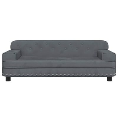 Vidaxl Luxus Hundesofa aus Samt - Dunkelgrau - 90x53 cm - bis zu 45% Rabatt