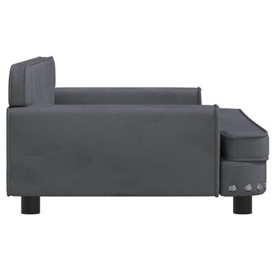 Vidaxl Luxus Hundesofa aus Samt - Dunkelgrau - 90x53 cm - bis zu 45% Rabatt