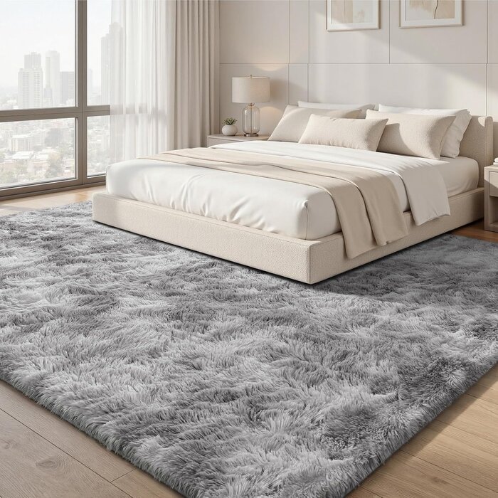 Amazon Flauschiger Hochflor-Teppich 160x230cm, Lichtgrau - bis zu 29% sparen