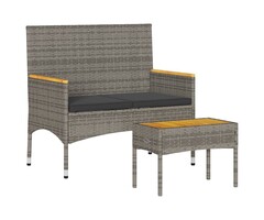 Vidaxl 2-Sitzer Gartenbank Set mit Tisch & Kissen - jetzt bis zu 46% reduziert