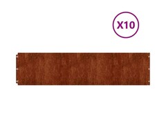 Vidaxl Cortenstahl Beeteinfassung 10er-Set 25x103cm - Rostoptik - bis zu 40% reduziert