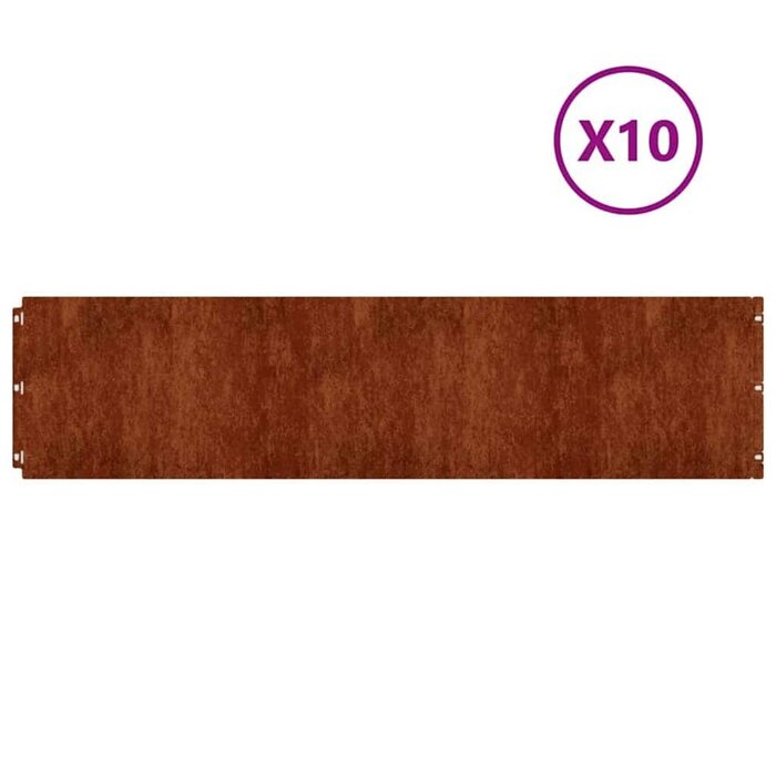 Vidaxl 10-tlg. Beeteinfassung Cortenstahl 25x103cm - bis zu 34% Rabatt