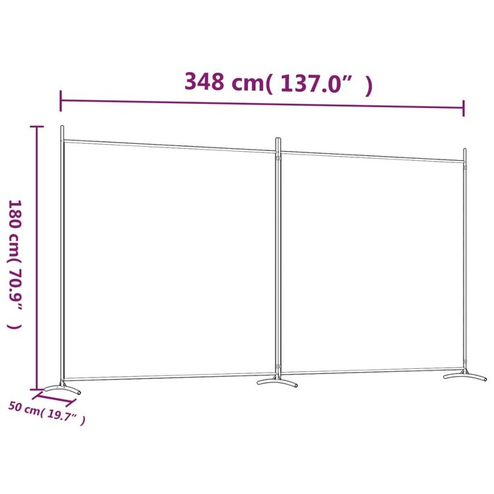 Vidaxl Flexibler Raumteiler 346x180 cm Anthrazit - bis zu 28% sparen