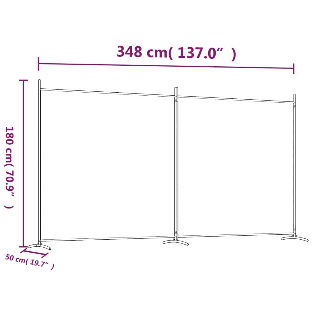 Vidaxl Flexibler Raumteiler 346x180 cm Anthrazit - bis zu 28% sparen