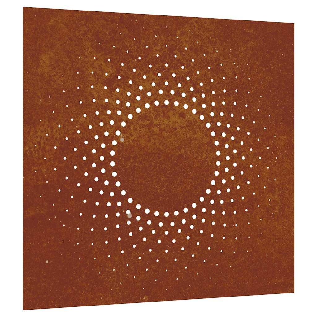 Vidaxl Garten Wanddekoration Sonne aus Cortenstahl 55x55cm - bis zu 32% Rabatt