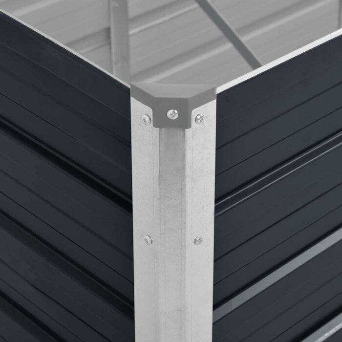 Vidaxl Großes Hochbeet aus verzinktem Stahl 240x80x77cm Anthrazit - bis zu 34% Rabatt