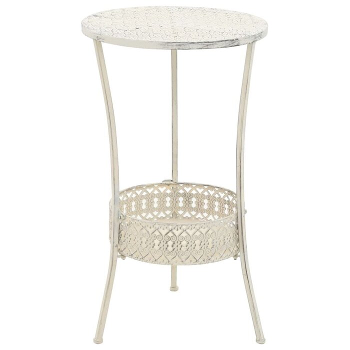 Vidaxl Runder Bistrotisch Vintage-Stil 40x70 cm Weiß - bis zu 34% sparen