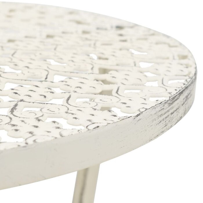 Vidaxl Runder Bistrotisch Vintage-Stil 40x70 cm Weiß - bis zu 34% sparen