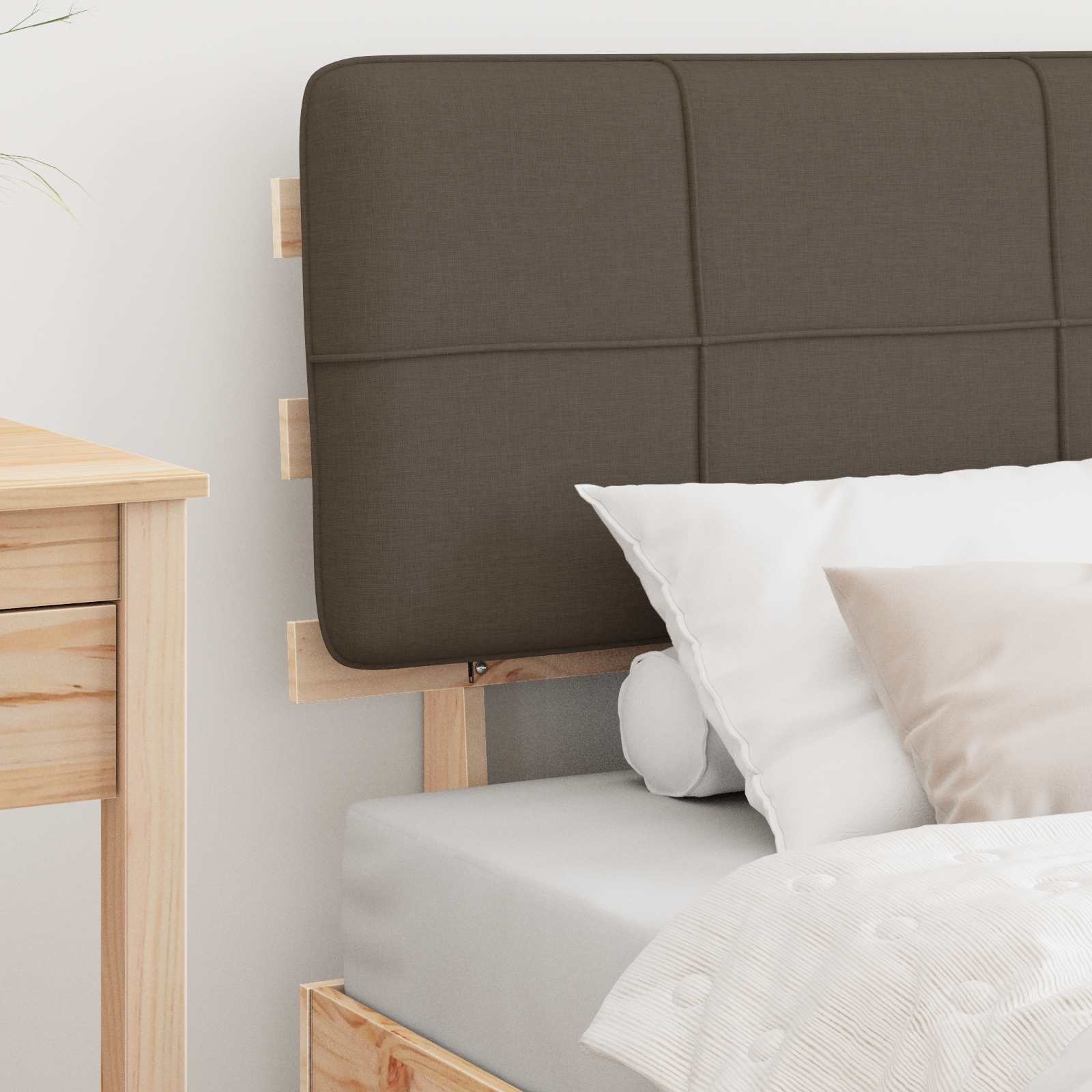 Vidaxl Gepolstertes Bettgestell 90x200 cm in Taupe - bis zu 34% sparen