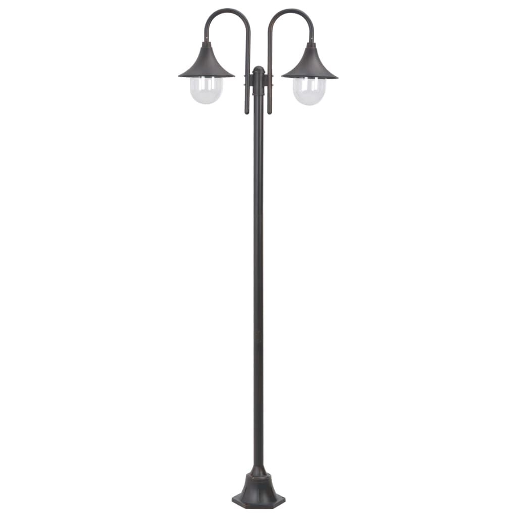 Vidaxl 2-flammiger Garten-Laternenpfahl 220 cm, Bronze - Jetzt bis zu 35% günstiger