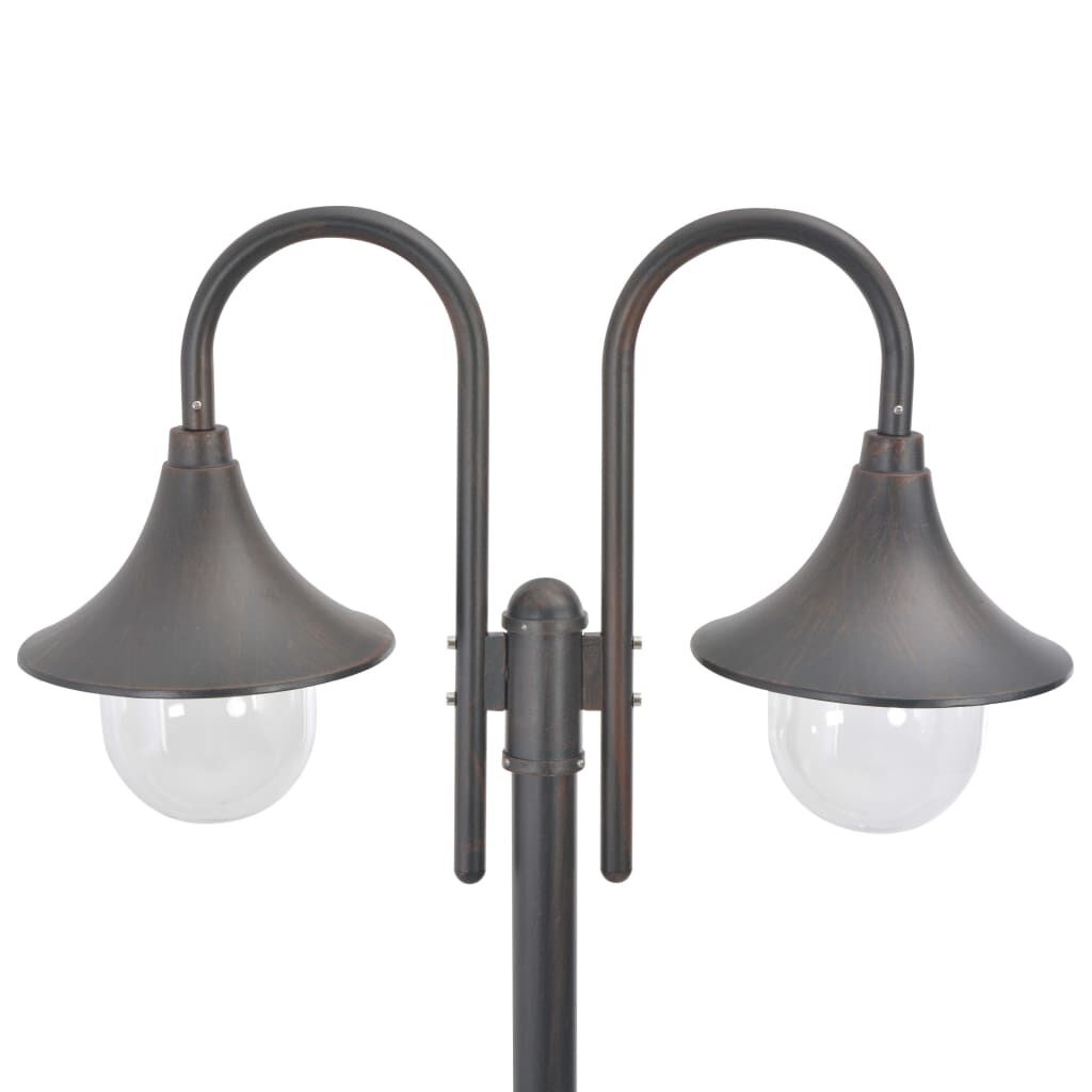 Vidaxl 2-flammiger Garten-Laternenpfahl 220 cm, Bronze - Jetzt bis zu 35% günstiger