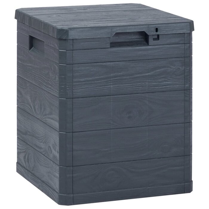 Vidaxl Gartenbox 90 L in Anthrazit - Kompakte Aufbewahrungsbox - bis zu 33% reduziert