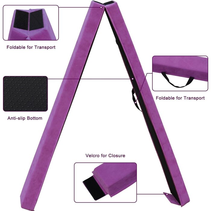Klappbarer Gymnastikbalken 270 cm - Lila - Sparen Sie bis zu 29%