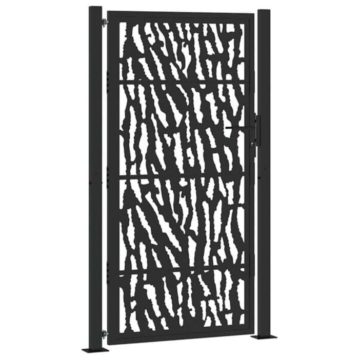 Vidaxl Elegantes Gartentor 100x175 cm, Stahl, Schwarz - Outlet-Rabatt bis zu 35%