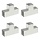 4er Set Pfostenverbinder T-Form 101x101 mm - Verzinkt - bis zu 34% günstiger