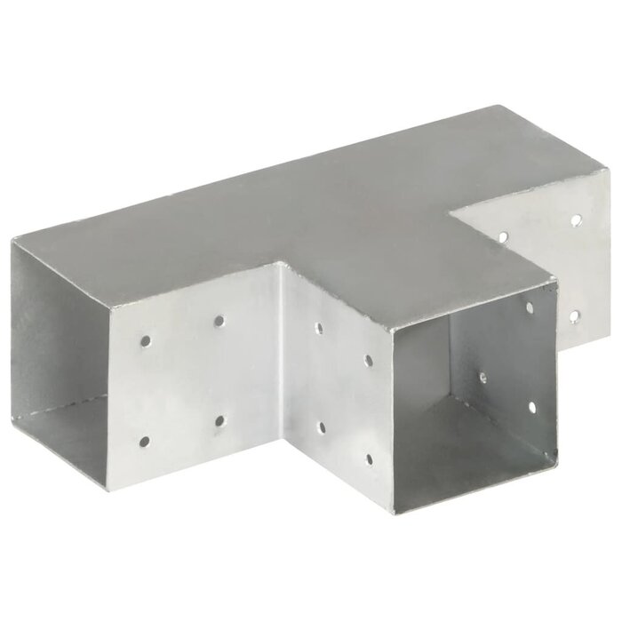 Vidaxl 4er Set Pfostenverbinder T-Form 101x101 mm - Verzinkt - bis zu 34% günstiger