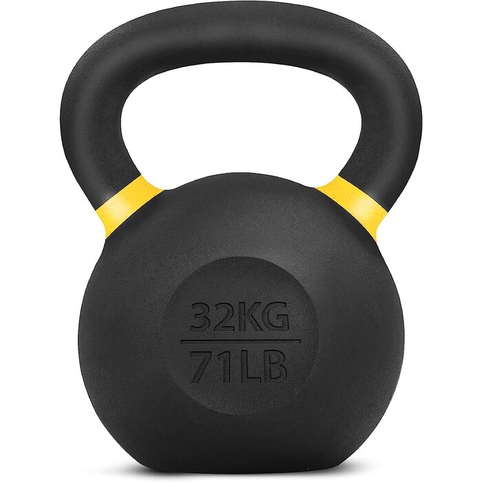 Profi Gusseisen Kettlebell 32 kg - Gelb - Jetzt bis zu 35% günstiger