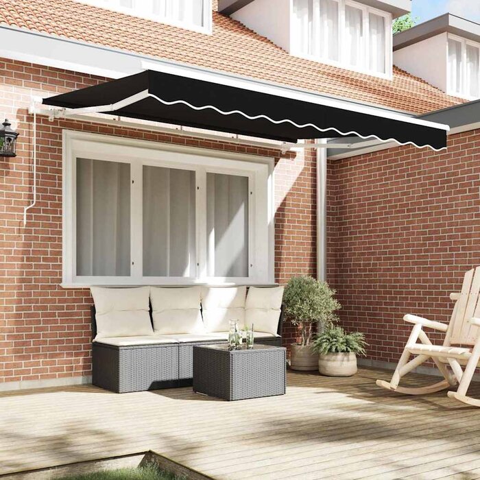 Vidaxl Markisen-Ersatztuch 280x245 cm Schwarz - UV-beständig - bis zu 33% Rabatt