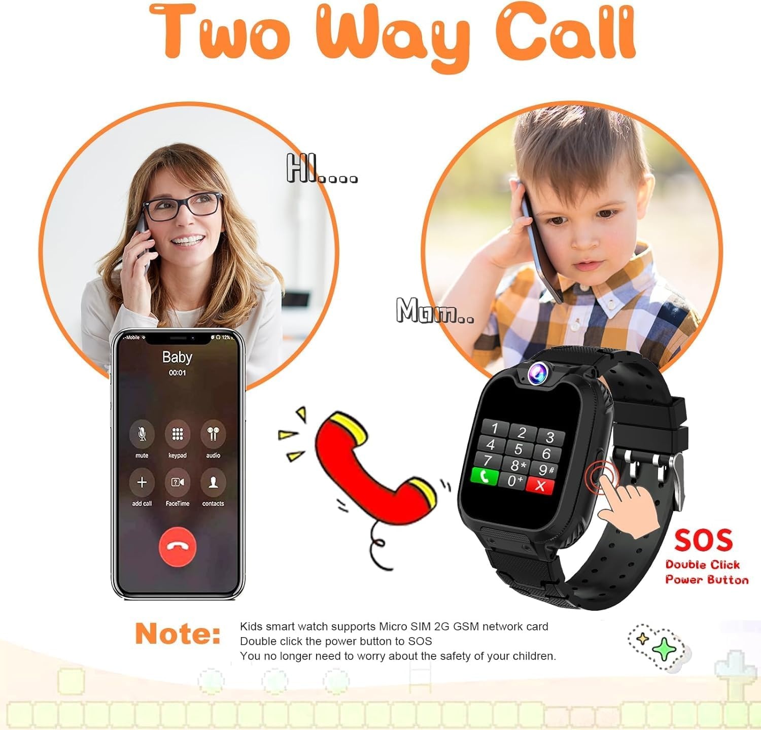 Kinder-Smartwatch mit Kamera & SOS-Funktion - bis zu 28% sparen