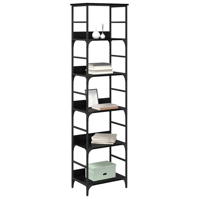 Vidaxl Modernes Bücherregal Schwarz-Eiche, 188,5 cm - bis zu 34% günstiger
