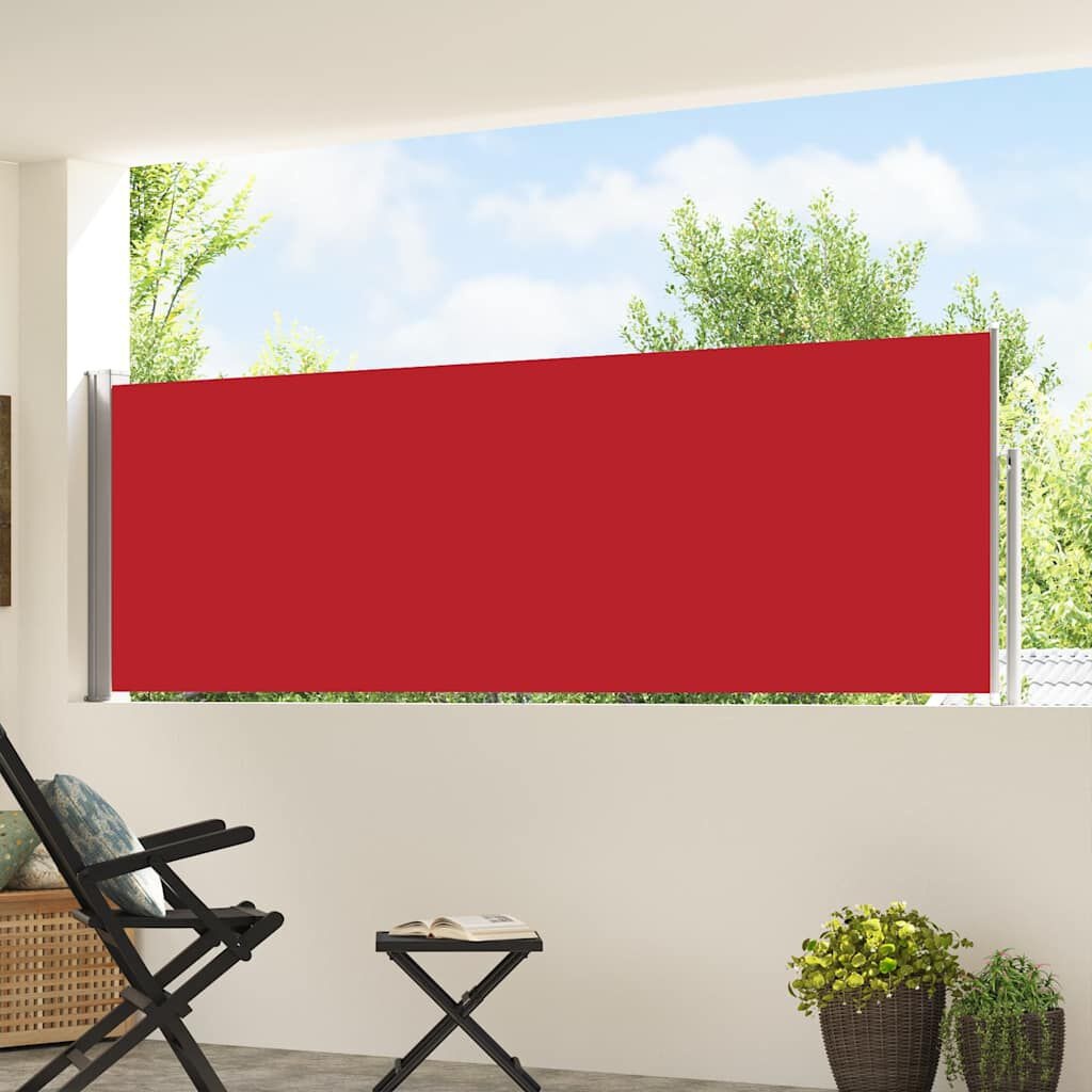 Vidaxl Ausziehbare Seitenmarkise 100 x 514 cm Rot - Jetzt bis zu 29% sparen