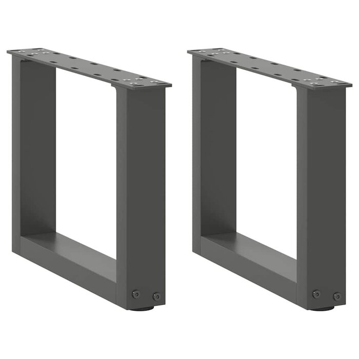 Vidaxl Couchtischgestell 2er-Set U-Form 40x30 cm Stahl anthrazit - bis zu 33% Rabatt