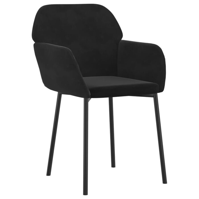 Vidaxl 2er Set Samt-Esszimmerstühle Schwarz - Stilvoll & bis zu 30% sparen
