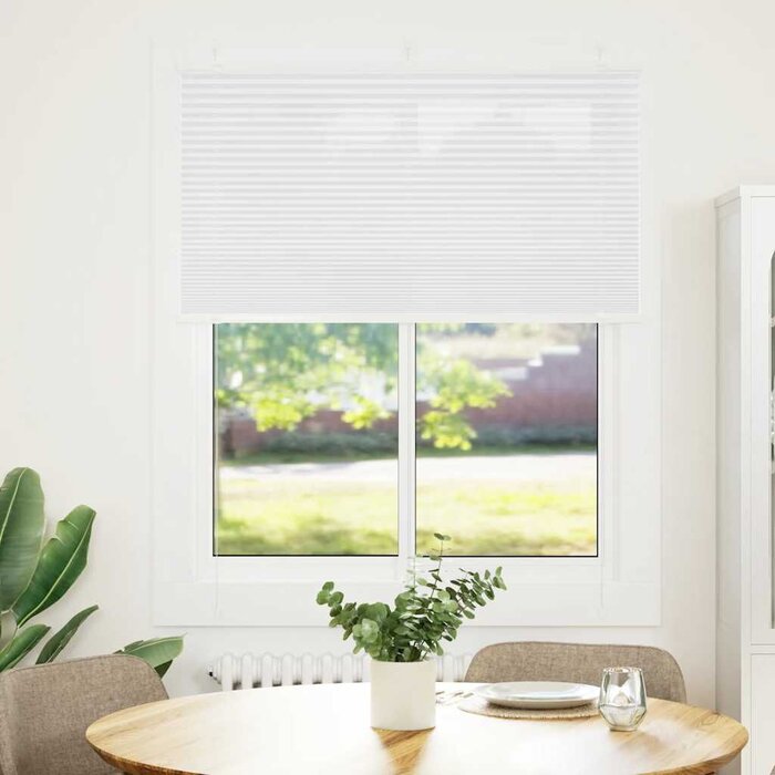 Vidaxl Plissee-Rollo 105x100 cm weiß - blickdicht & flexibel - bis zu 27% sparen