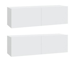 Vidaxl Wand-TV-Schrank Set 2-tlg. Weiß - Jetzt bis zu 74% sparen