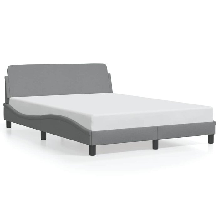 Vidaxl Stilvolles Polsterbett 140x190 cm - Lichtgrau - Jetzt bis zu 57% sparen