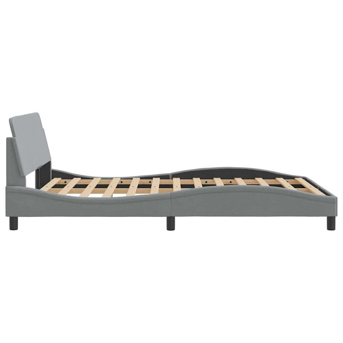 Vidaxl Stilvolles Polsterbett 140x190 cm - Lichtgrau - Jetzt bis zu 57% sparen