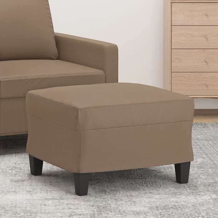 Vidaxl Eleganter Fußhocker Cappuccino Kunstleder - Jetzt bis zu 65% sparen