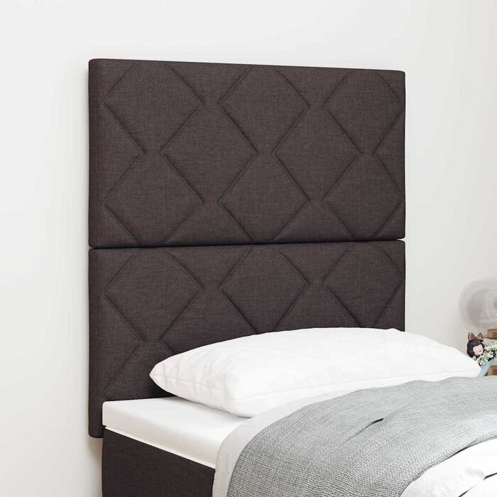 Vidaxl Stoff-Kopfteil Dunkelbraun 80cm - Geometrisches Design - bis zu 53% reduziert